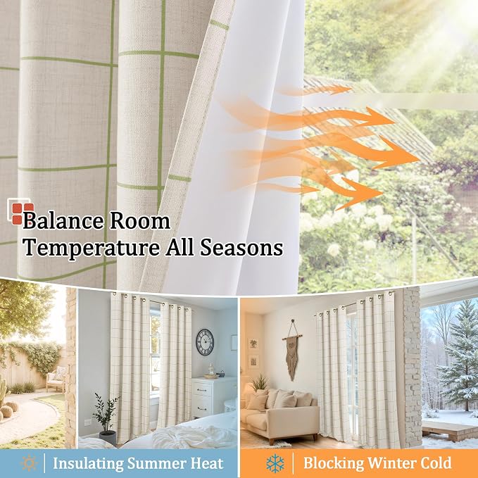 Sage Green Linen Blackout Curtains - Image 7