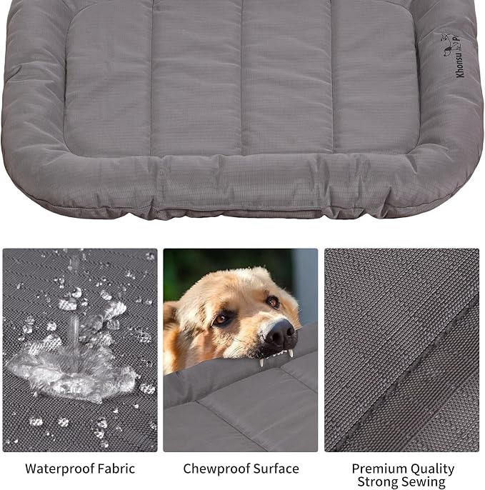 KHONSU PET Durable Dog Bed Tough and Tear Proof Dog Crate Bed, 800lbs Tear - Image 5
