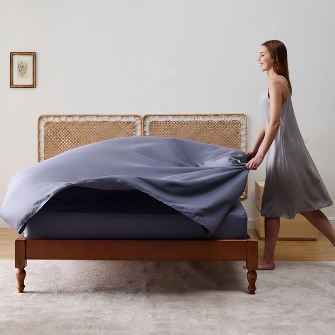Bedsure Cooling Sheets for Full Size Bed, Viscose Derived from Bamboo, Deep - Image 3