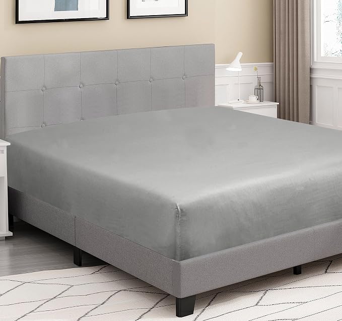 ROYALE LINENS 300 Thread Count 100% Long Staple Combed Cotton Fitted Sheet Full - Image 4