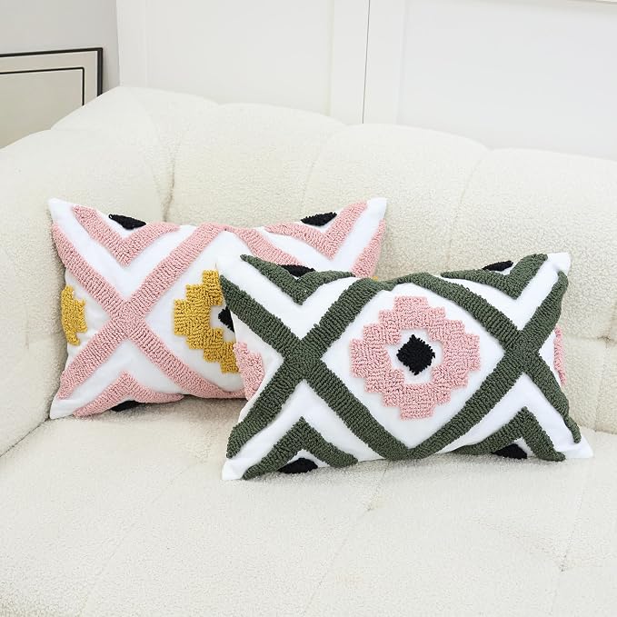 Boho Accent Lumbar Pillow Covers 12x20 - Image 7