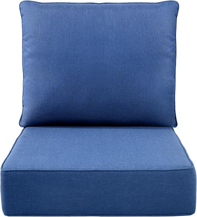 Luxury 6" Outdoor Cushions for Patio Furniture, Fade Resistant Couch Chair by Pugire