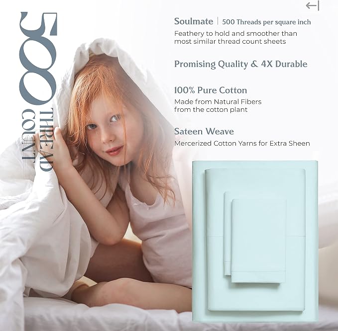 Mayfair Linen 100% Cotton Bed Sheets Queen Set - Image 5