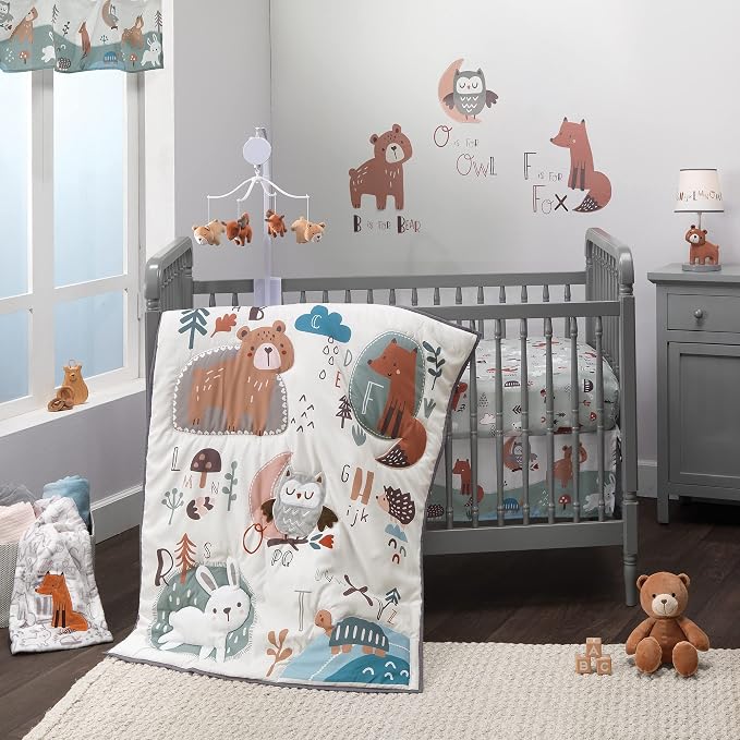 Bedtime Originals Animal Alphabet 5-Piece Infant Nursery Baby Crib Bedding Set by Bedtime+Originals