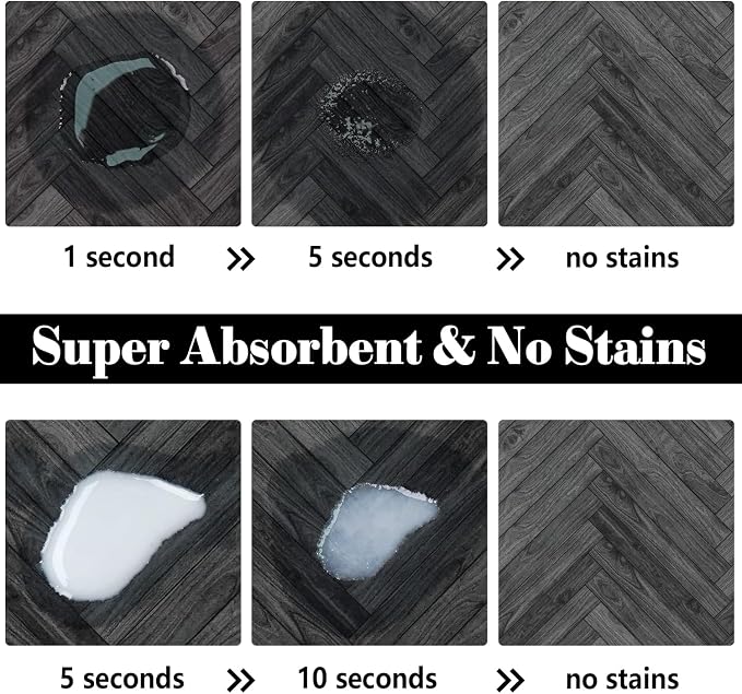Dog Food Mats for Floors Absorbent, Pet Cat Food Mat - Image 2