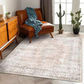 Washable Area Rug 4'x6' Vintage Traditional Floor Cover Foldable Thin Rugs by CHAMPLANT