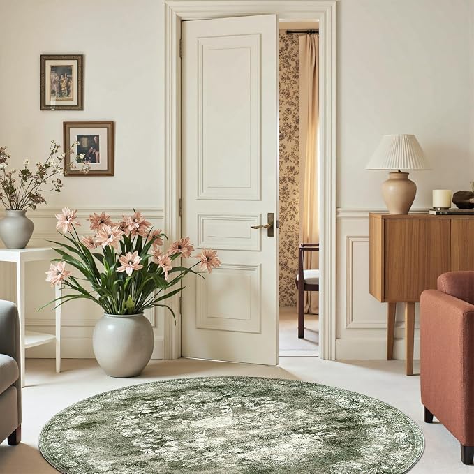 jinchan Round Rug 6ft Area Rug - Image 3