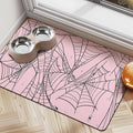 Halloween Dog Food Mats for Floors, Absorbent Dog Bowl Mat for Food and Water by Cuslnox