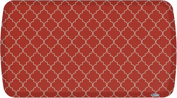 GelPro Elite Premier Anti-Fatigue Kitchen Comfort Floor Mat, Trellis Red Chile - Image 2