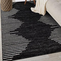 Rugshop Bohemian Stripe Stain Resistant High Traffic Living Room Kitchen by Rugshop