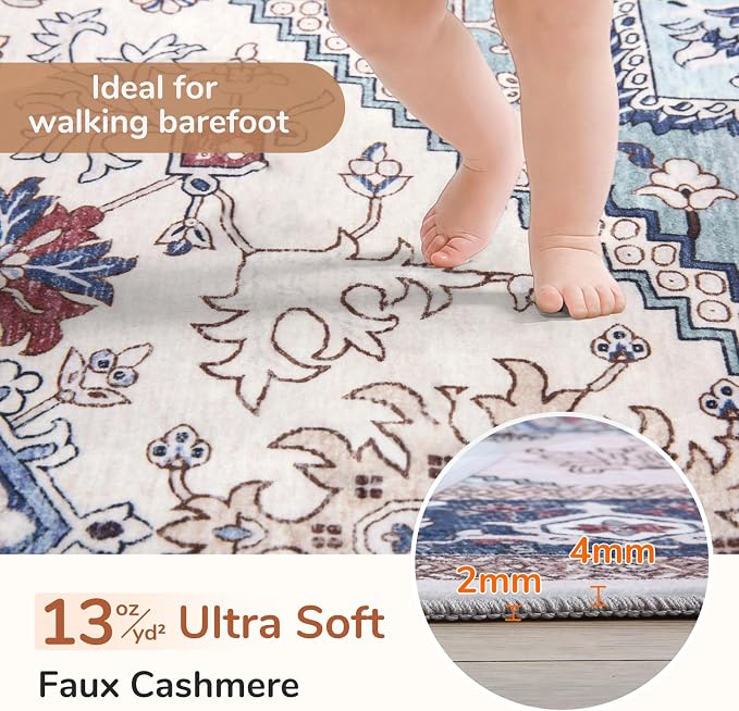 OPPODREAM Thin Entryway Rug 2x6, 2x6 Rug Runner, Washable Hallways Carpet 2 x 6 - Image 2