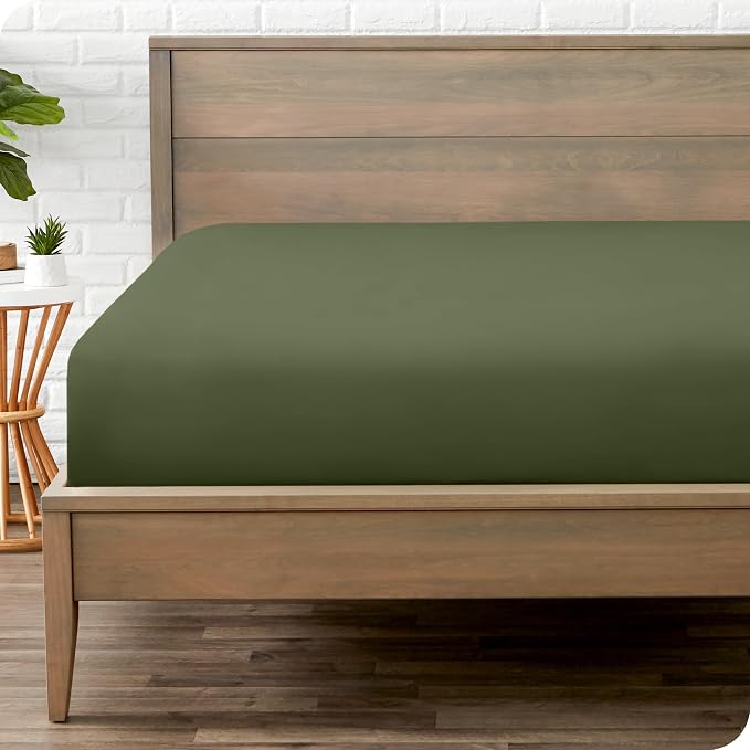 Bare Home Fitted Bottom Sheet Short Queen Size by BareHome