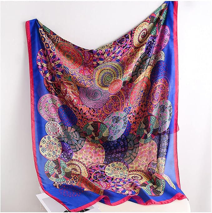 Fashion Scarves Scarf 100% Silk Feeling Scarf Silk Like Scarves Long - Image 4