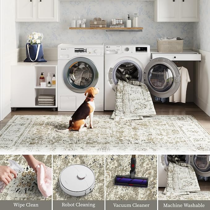 jinchan Fiora Washable Area Rug 8x10 - Image 6