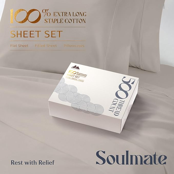 Mayfair Linen 500 Thread Count California King Cotton Sheets - Image 3