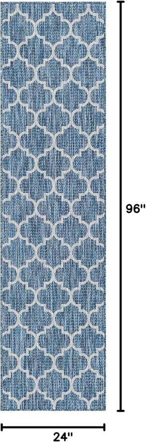 Unique Loom Trellis Collection Area Rug-Lattice Design, Moroccan Inspired - Image 3