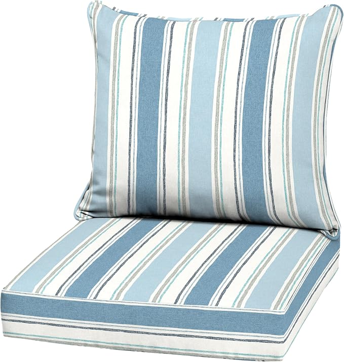 Arden Outdoor Deep Seat Cushion Set, 22 in x 24 in, Weather-Proof, Rain-Proof by ARDEN
