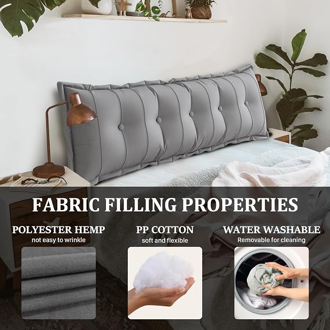 Large Bolster Reading Pillow King Backrest Positioning Support Pillow Daybed - Image 5