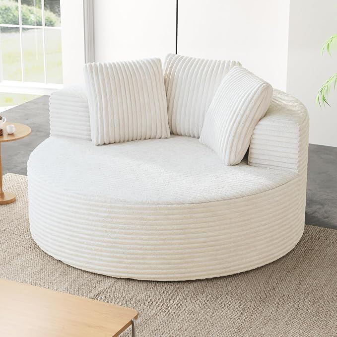JACH Oversized Round Lazy Sofa Chair - Image 3