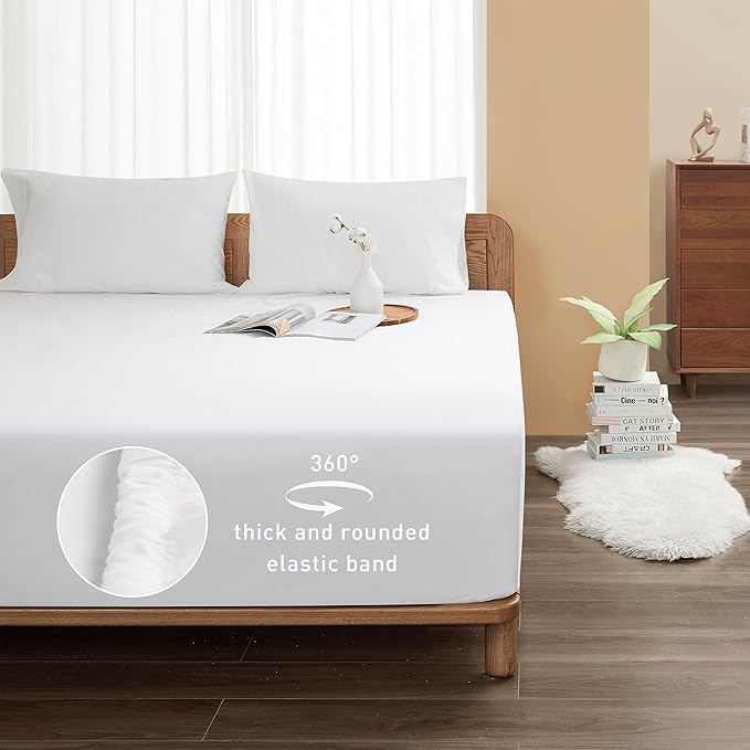 Sunflower Twin Fitted Sheet, 1-Piece Deep Pocket Fitted Bottom Sheet 15" - Image 2