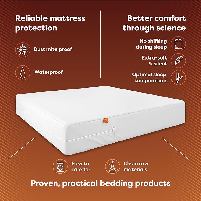 HOSPITOLOGY PRODUCTS King Mattress Protector Hypoallergenic Natural Cotton - Image 2