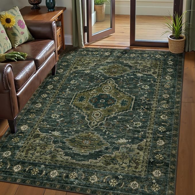 Tangsoo Washable Rug 4x6 Area Rug, Oriental Rug Indoor - Image 2