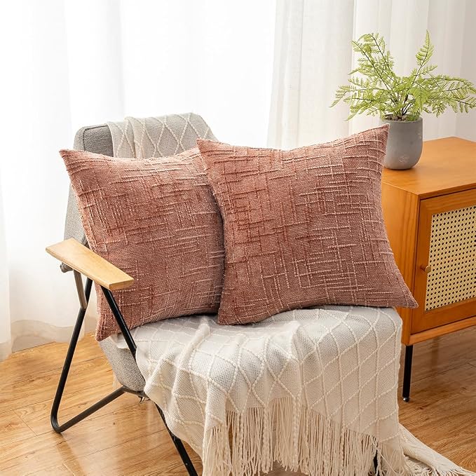 Decorative Throw Pillow Covers 20x20 Inch Set of 4, Soft Solid Farmhouse - Image 7