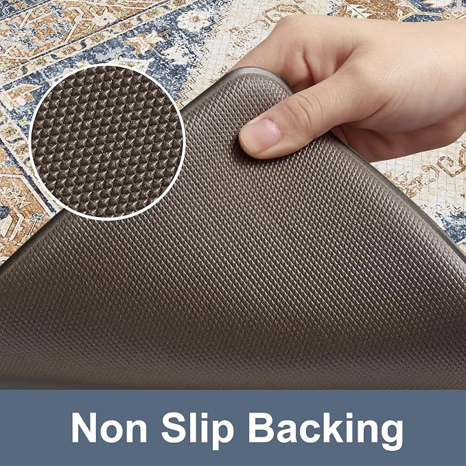 KIMODE Kitchen Rugs and Mats 2PCS Cushioned Anti Fatigue Kitchen Mat Non-Skid - Image 4