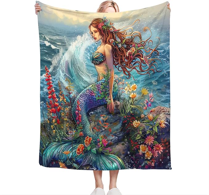 Mermaid Throw Blanket - Image 2