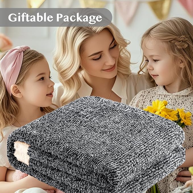 WRENSONGE Throw Blanket Cationic Dyeing Black Soft Cozy Fluffy Warm Hand Made - Image 7