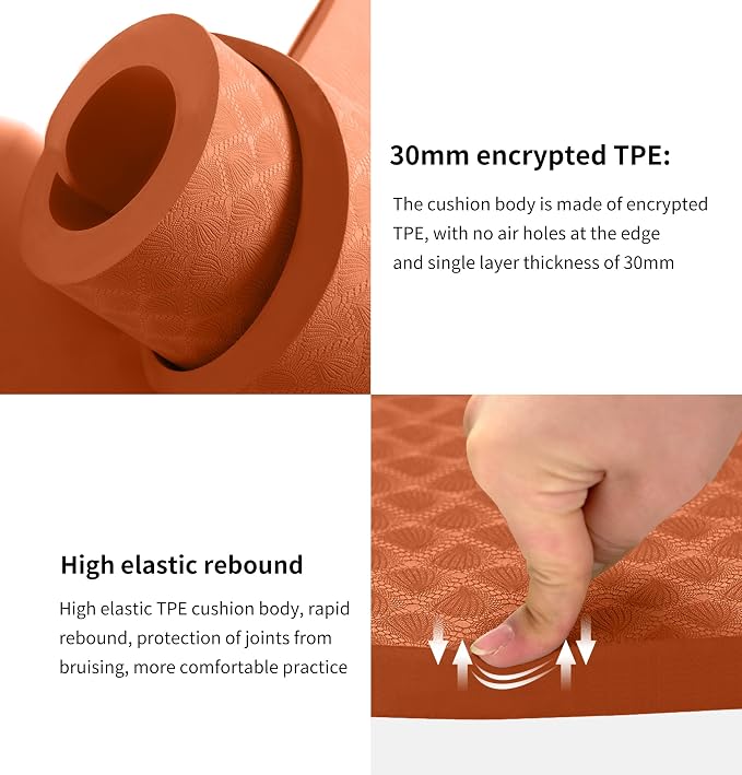 nuveti Large Exercise Mat - 15mm/20mm/30mm Thick Yoga Mat | Workout Mat - Image 5