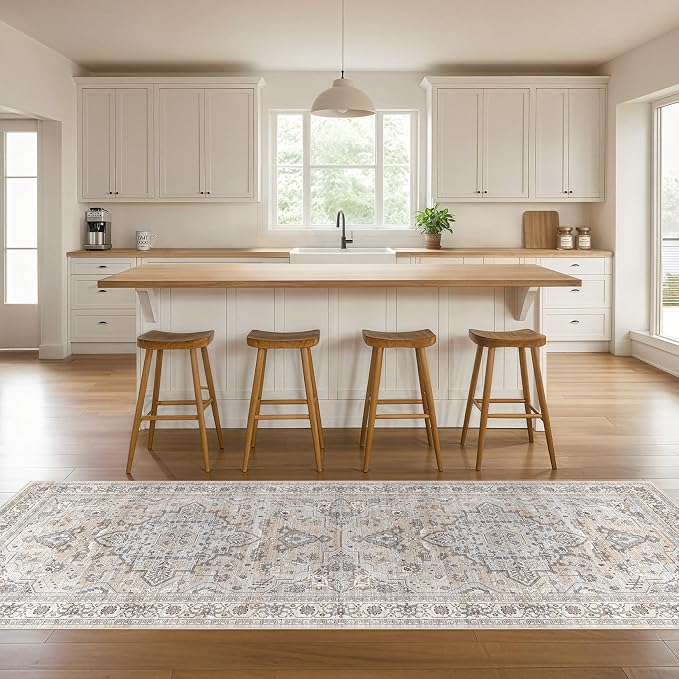 Runner Rug Kitchen Washable Rugs: 3x8 Non-Slip Boho Soft Vintage Stain - Image 7