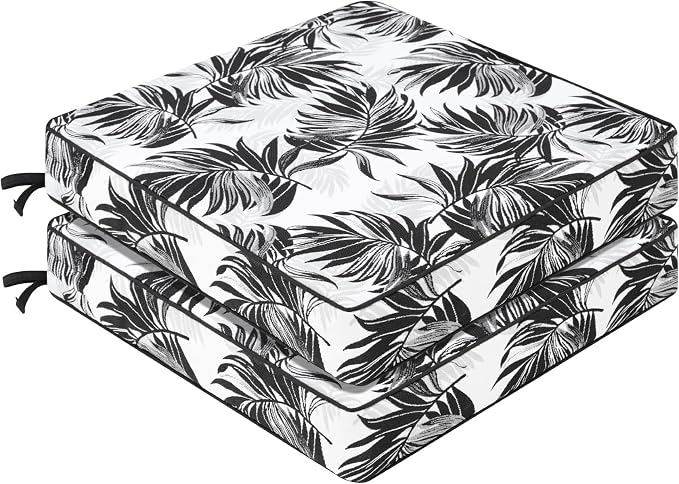 Favoyard Outdoor Chair Cushion 22 x 22 x 3 In Waterproof Pattern Fade Resistant by OutdoorFurnitureAccessories