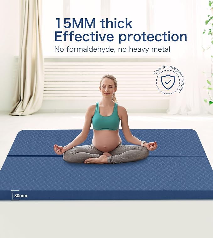 nuveti Large Exercise Mat - 15mm/20mm/30mm Thick Yoga Mat | Workout Mat - Image 7