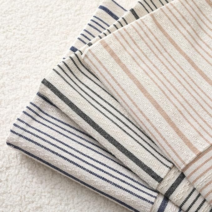 DWR Striped 3D Textured Weave Throw Pillow Covers 20x20 Set of 2, Polyester - Image 6