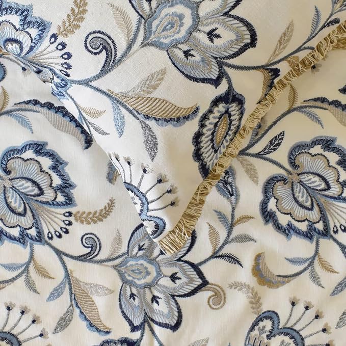 The HomeCentric King/Queen/Twin Blue Designer Twin 53"x18" Bed Runner - Image 3