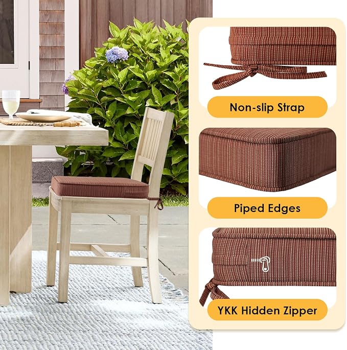 Outdoor Square Corner Seat Cushion, Non Slip Seat Cushion Pads - Image 4