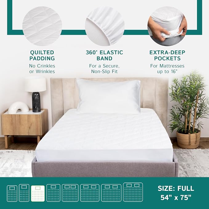 Full Size Quilted Mattress Pad - Image 5