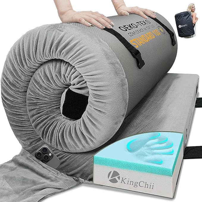 KingChii CertiPUR-US Memory Foam Camping Mattress, Portable Roll Up Travel Car by KingChii