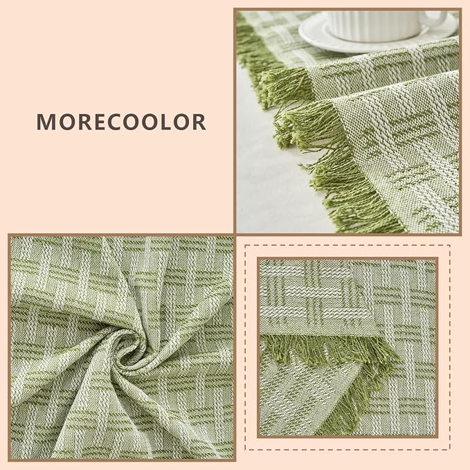 Green Couch Cover Blanket Cute Geometrical Jacquard Washable Sofa Cover - Image 3