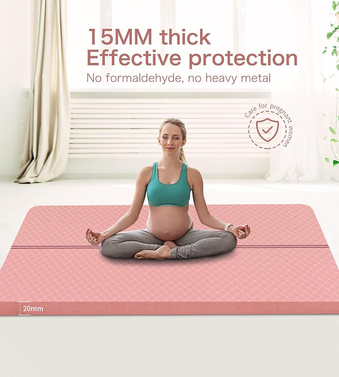 nuveti Large Exercise Mat - 15mm/20mm/30mm Thick Yoga Mat | Workout Mat - Image 7