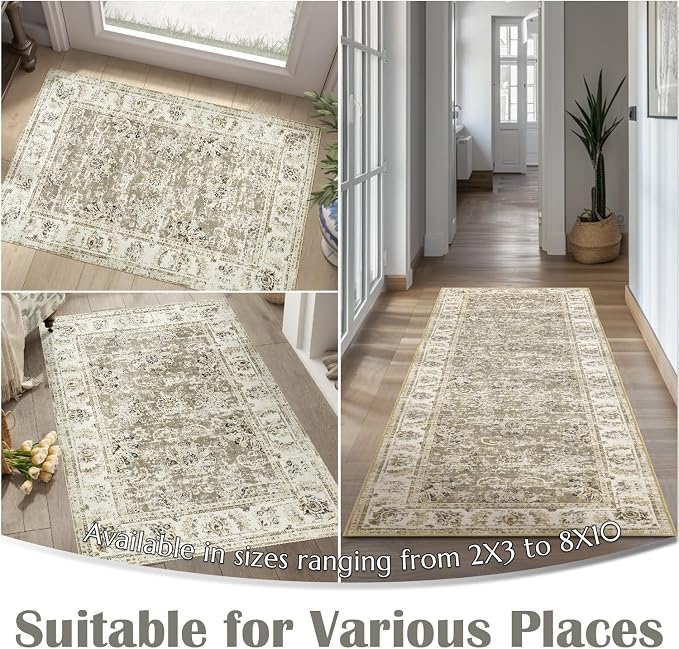 jinchan Fiora Runner Rug 2x6 Washable Hallway Runner - Image 3
