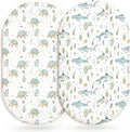 Bassinet Sheets for Baby Girls Boys 2 Pack, Fitted Baby Mattress Sheet for by Home