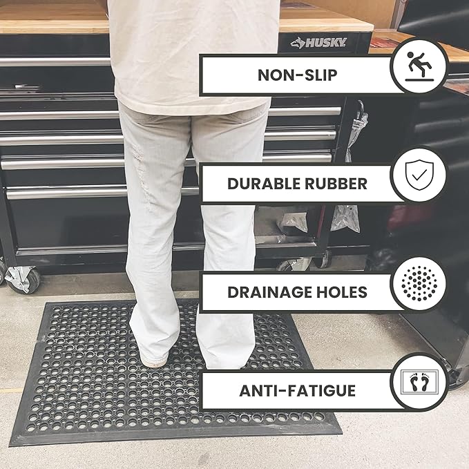 Envelor Anti Fatigue Rubber Floor Mat Non-Slip Restaurant Mat - Image 2