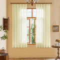 MAIHER Beige Pinch Pleat Curtains 63 Inch Length Light Filtering Sheer Curtain by MAIHER