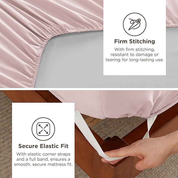 Bedsure Deep Pocket Twin Sheets Set - Image 4