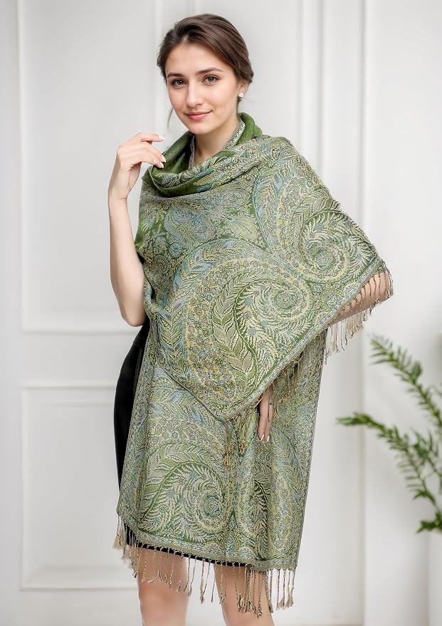 Achillea Big Paisley Pashmina Shawl Wrap - Image 3
