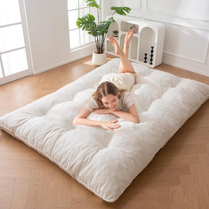 MAXYOYO Japanese Floor Mattress Full Size, Thick Chenille Tatami Mat Sleeping by MAXYOYO