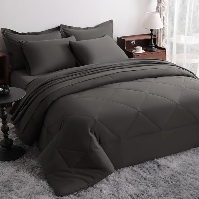 NTBAY King Comforter Set with Sheets, 7 Pieces Soft and Breathable King Bedding by NTBAY