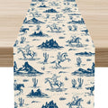 Western Cowboy Table Runner, Rustic Country Cowboy American Wild West Riding by Unknown